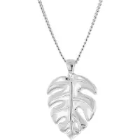 Trendor 15954 Damen-Kette Monsterablatt 925 Silber