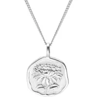 Trendor 68000-11 Halskette mit Monatsblume November 925 Silber Rhodiniert