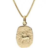 Trendor 15382-04 Widder Sternzeichen Gold 333 / 8K mit vergoldeter Silberkette