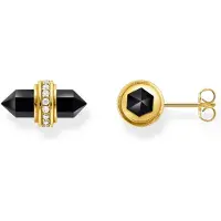 Thomas Sabo H2281-177-11 Damen-Ohrringe Ohrstecker Onyx Schwarz Goldfarben