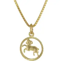 Trendor 75990-04 Sternzeichen Widder 333 Gold + goldplattierte Kinder-Kette