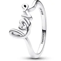 Pandora 193058C00 Damenring Handgeschriebene Liebe Silber