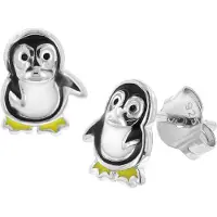 Trendor 41640 Kinder Ohrringe Silber 925 Pinguin Ohrstecker