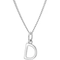 Trendor 15210-D Damen-Kette mit Buchstabe D Anhänger Silber 925