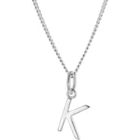 Trendor 15210-K Damen-Halskette mit Buchstabe K Anhänger Silber 925