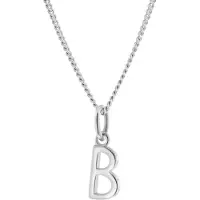 Trendor 15210-B Damen-Halskette mit Buchstabe B Anhänger Silber 925
