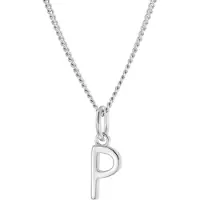 Trendor 15210-P Damen-Halskette mit Buchstabe P Anhänger Silber 925