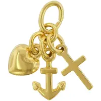 Trendor 75622 Anhänger Glaube-Liebe-Hoffnung Gold 333 / 8 Karat