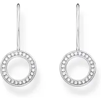 Thomas Sabo H2291-051-14 Damen-Ohrringe in Kreisform mit weißen Steinen Silber