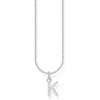 Thomas Sabo KE2250-051-14-L45V Damen-Collier mit Buchstaben-Anhänger K Silber