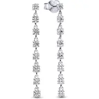 Pandora 293159C01 Damen-Ohrringe Silber Ohrhänger Funkelnde Acht Steine