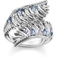 Thomas Sabo TR2409-644-1 Damen-Ring Phönix-Flügel Blaue Steine