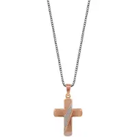 Trendor 79572 Kreuz-Anhänger Bicolor mit Silberkette