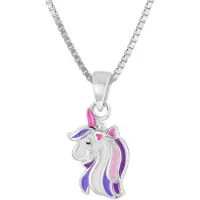 Trendor 41696 Kinder-Halskette Einhorn Silber 925 Collier