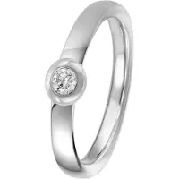 Trendor 88391 Damen Diamant-Ring 925 Silber Brillant 0,10 ct