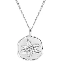 Trendor 68000-12 Halskette mit Monatsblume Dezember 925 Silber Rhodiniert