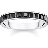 Thomas Sabo TR2358-643-11 Damen-Bandring Schwarze Steine