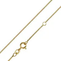 Trendor 35913 Feine Venezianer Kette Gold auf 925 Silber 0,9 mm 38 bis 50 cm