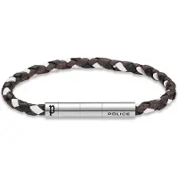 Police PEAGB0039802 Herren-Armband Fuze Schwarz/Braun/Weiß