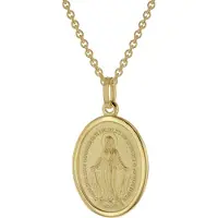 Trendor 39038 Milagrosa Anhänger 333 Gold 18 mm + vergoldete Silberkette