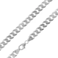 Trendor 75232 Herren-Halskette Silber 925 Panzerkette Breite 7,8 mm