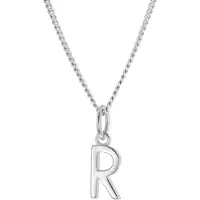 Trendor 15210-R Damen-Halskette mit Buchstabe R Anhänger Silber 925