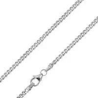 Trendor 15058 Herren-Halskette 925 Silber Rhodiniert Panzerkette 2,7 mm breit