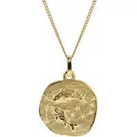 Trendor 41920-03 Halskette mit Sternzeichen Fische Gold 333/8K Ø 16 mm