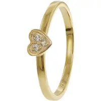 Trendor 41538 Damenring Gold 333/8K Herz mit Zirkonias
