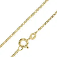 Trendor 39450 Feine Veneziakette Silber 925 Goldplattiert 0,9 mm