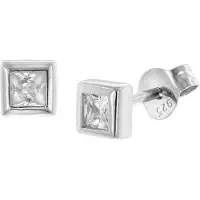 Trendor 68253 Damen-Ohrringe 925 Silber Zirkonia Ohrstecker