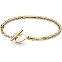 Pandora 569285C00 Damen-Armband Herz T-Bar Goldfarben
