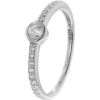 Trendor 41326 Ring für Damen Weißgold 333 mit Zirkonia