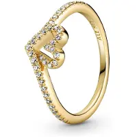 Pandora 169302C01 Damenring Herz Funkelnder Wunsch Goldfarben