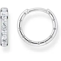 Thomas Sabo CR668-051-14 Damen-Ohrringe Creolen Silber Weiße Steine Pavé