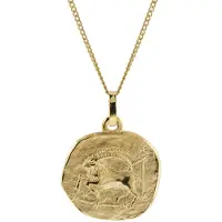 Trendor 41920-01 Halskette mit Sternzeichen Steinbock Gold 333/8K Ø 16 mm