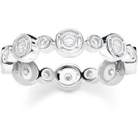 Thomas Sabo TR2256-051-14 Damenring Silber Kreise mit Weißen Steinen
