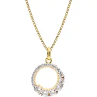 Trendor 68386 Damen Zirkonia-Anhänger Gold 333/8kt an vergoldeter Silberkette