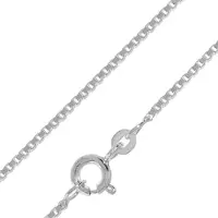 Trendor 41123 Halskette für Anhänger 925 Silber Rhod. Venezianer Kette 1,2 mm