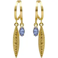Victoria Cruz A4795-09DT Damen-Ohrringe Creolen Lisbon Goldfarben Marquise