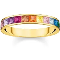 Thomas Sabo TR2403-996-7 Damenring Bunte Steine Goldfarben