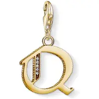 Thomas Sabo 1623-414-39 Charm-Anhänger Buchstabe Q vergoldet