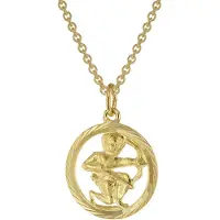 Trendor 75940-12 Sternzeichen Schütze Gold 333 Anhänger Ø 16 mm + Halskette