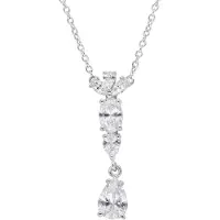 Trendor 15153 Damen Halskette 925 Silber rhodiniert Zirkonia.Collier