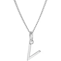 Trendor 15210-V Damen-Kette mit Buchstabe V Anhänger Silber 925