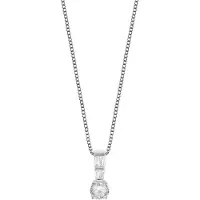 Trendor 35910 Silber Halskette mit Zirkonia-Anhänger