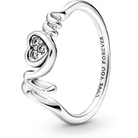 Pandora 191149C01 Damen-Ring Mom Pavé Herz Silber