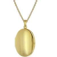 Trendor 75826 Damen-Halskette mit Medaillon Gold auf Silber 925