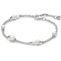 Pandora 593172C01 Damen-Armband Silber mit Süßwasser-Zuchtperlen