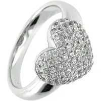 Trendor 66240 Damenring 925 Silber Herz-Ring